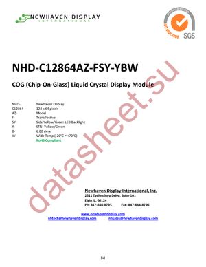 NHD-C12864AZ-FSY-YBW datasheet  